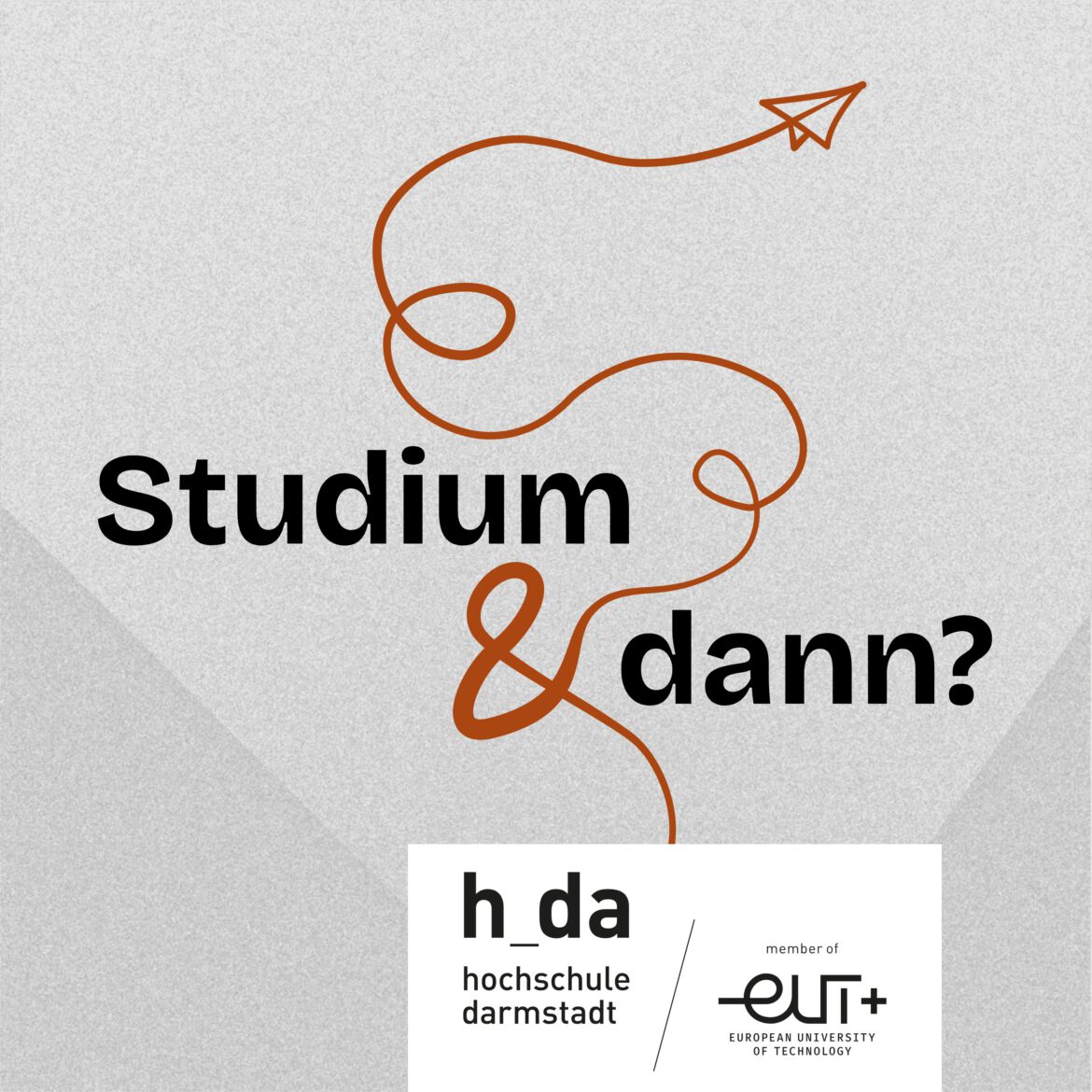 Bild zur Episode, worauf das Logo der Hochschule Darmstadt und das Logo des Podcasts (&-Zeichen, welches über eine Linie mit einem Papierflieger verbunden ist) zu sehen sind. 
